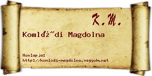 Komlódi Magdolna névjegykártya