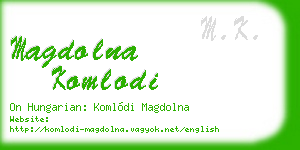 magdolna komlodi business card